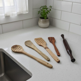 Wooden Twist Premium Wooden Cooking Spoon ( Set Of Five )